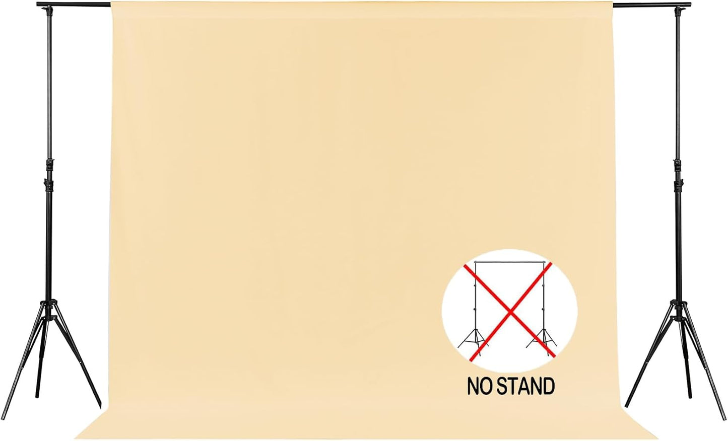 Joccun 7X10FT Champagne Backdrop Background for Photography,Polyester Backdrop Curtain Background Screen for Photography,Photoshoot,Video Recording,Studio(7X10ft,Champagne)