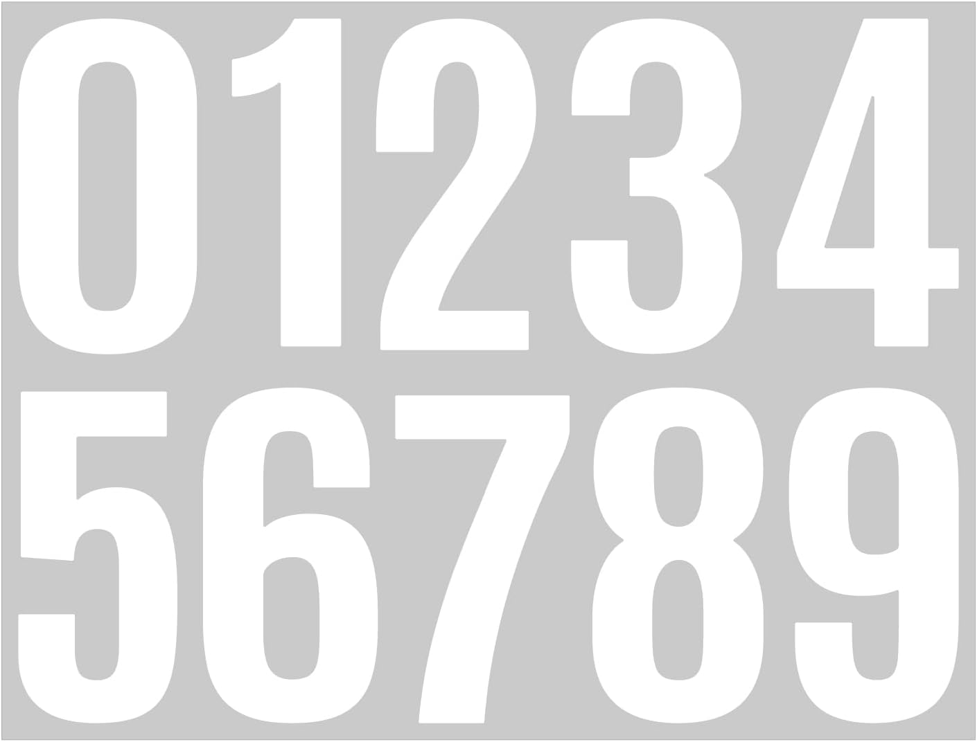 258 Pcs Waterproof 4" Self-Adhesive Vinyl Alphabet & Number Stickers for Mailboxes, Signs, Windows, Doors, Vehicles, Home, Business, and Lockers - White