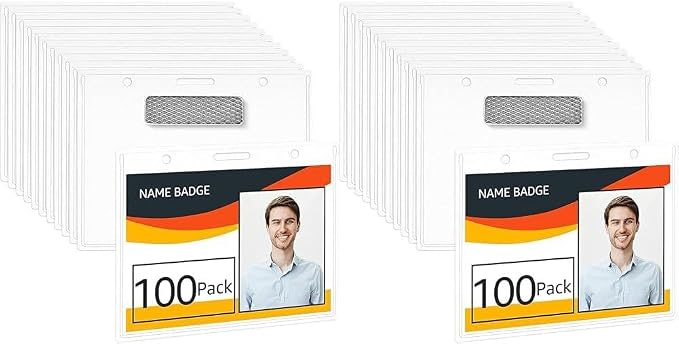 Amazon Basics Horizontal Magnetic Name Badge Holders by AmazonBasics