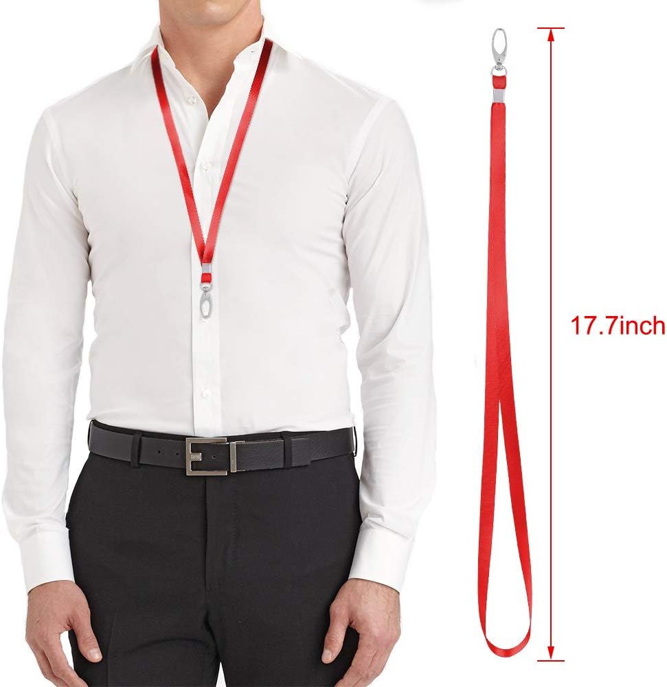 Lanyards for Id Badges Holder Bulk Lanyard with Clip Swivel Hooks for Name Tag ID Badge Holder,Students, Employees