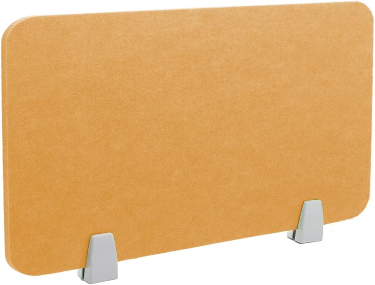 Icegrey Acoustic Desk Divider Privacy Panel Removable Sound Absorbing Desk Partition Board with 2 Clips for Student Call Centers Offices Braries Classrooms Library, Brown Yellow, 15.6x15.6