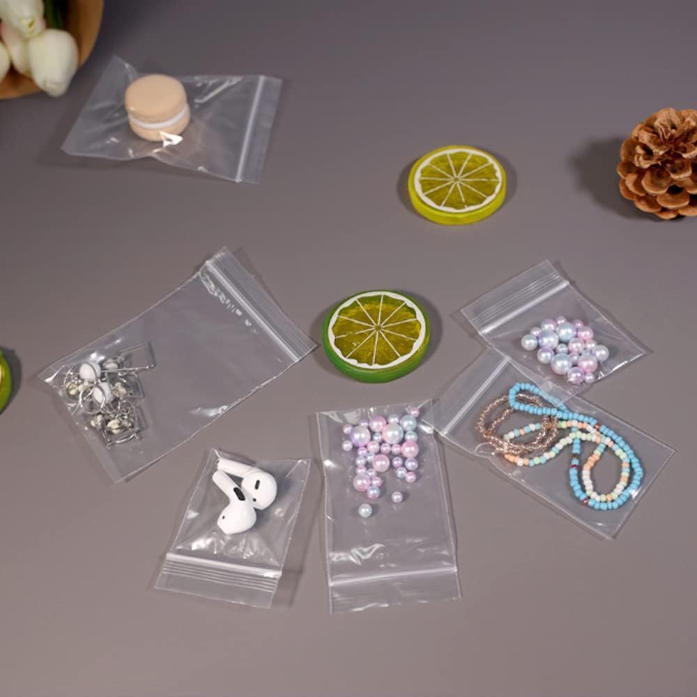 iMailer - 500 Count - 2" x 3" Mini Zip Bags - Clear Reclosable Zip Plastic Poly Bags 2 Mil for Coins, Jewelry, Snacks, Seeds