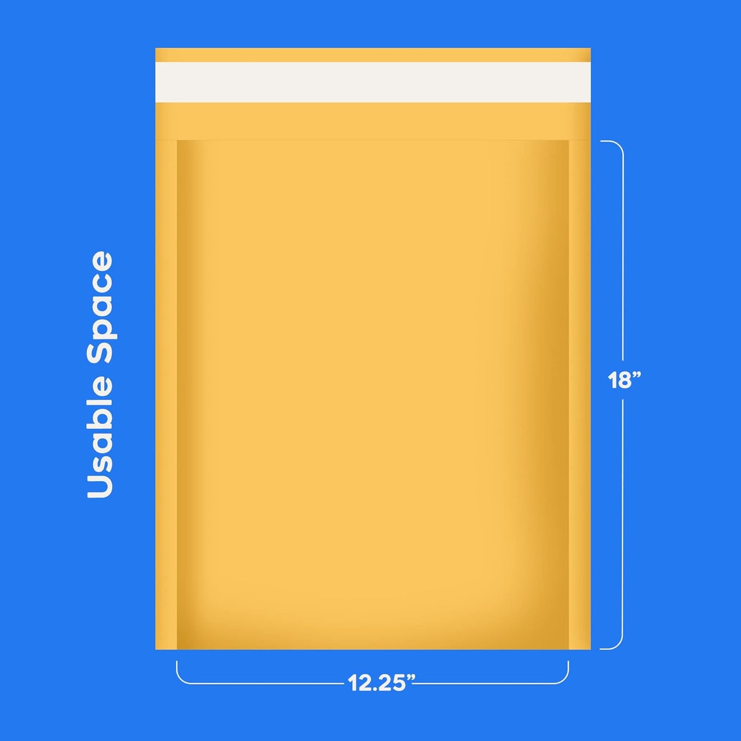 The Boxery 12.5”x19” Kraft Bubble Mailers | 50 Padded Envelopes Included - Self Sealing Shipping Bags -#6