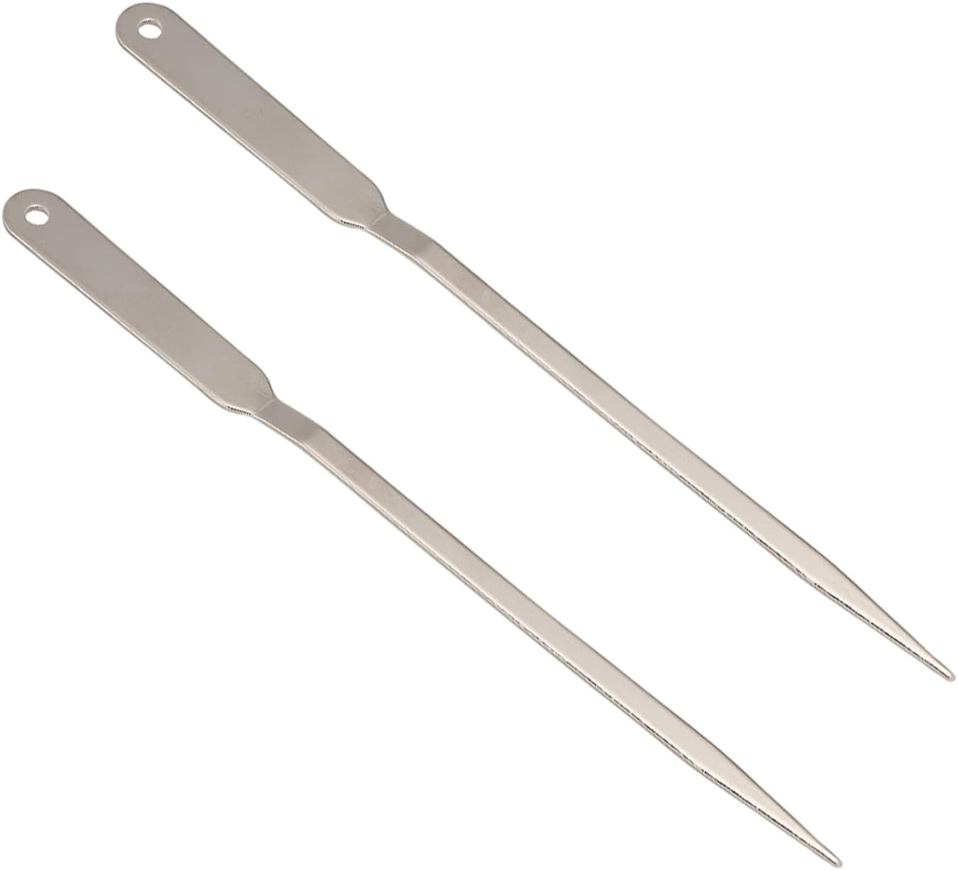 2pcs Letter Opener Knife, Stainless Steel Envelope Slitter Mail Opener Tool Lightweight Package Wrapping Paper Cutter for Office School Postal (Silver)