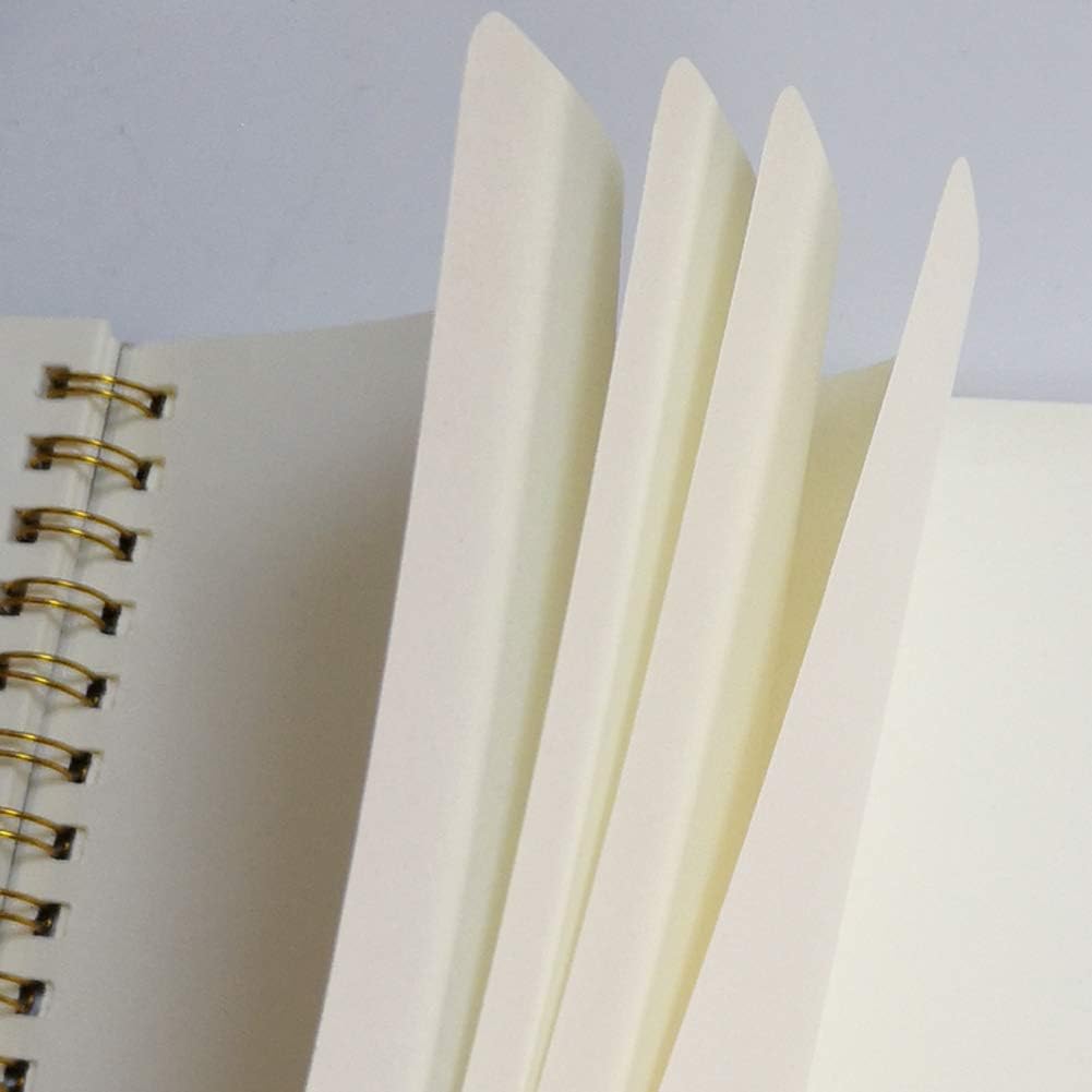 YUREE Spiral Notebook A5/Softcover Spiral Journal, Blank Pages, 50 Sheets (100 Pages), 8.45" x 5.8", Brown, 20 Pack