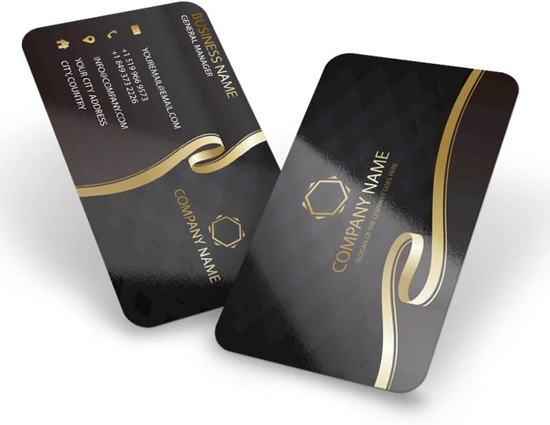 200Pcs Custom Business Cards PVC Waterproof Add Photo/Text/Logo Print Your Own Business Cards Personalized Double-sided Printed Glossy Matte Frosted 0.38mm Thickness