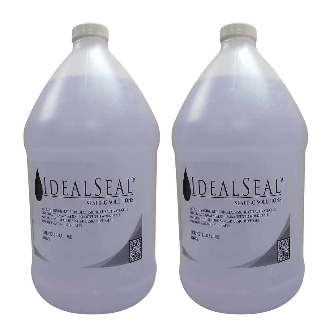 PB 608-0 E-Z Seal Sealing Solution Genuine Compatible IDEALSEAL Half Gallon (64 oz) of Sealing Solution DM Series Mailing Systems (2-Half-Gallons)