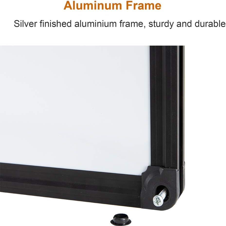 36 x 24 Inch Cork & Dry Erase Combo Board - Magnetic Whiteboard & Bulletin Board Combination - Hanging or Wall-Mounted for Office, Classroom, Home - Black Aluminum Frame