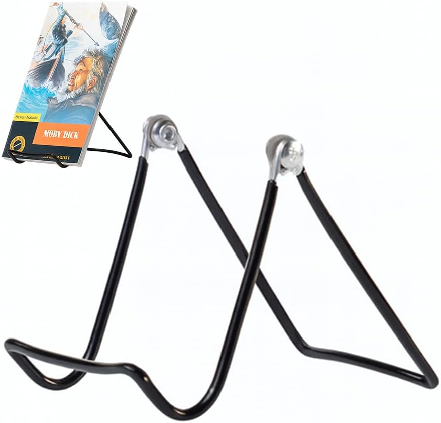 KINGDOM SOLUTIONS MADE IN USA 12-Pack Sturdy & Durable Adjustable Black Metal Easels to Display Books, Frames, Comics, Plates & More - Unique on the Market