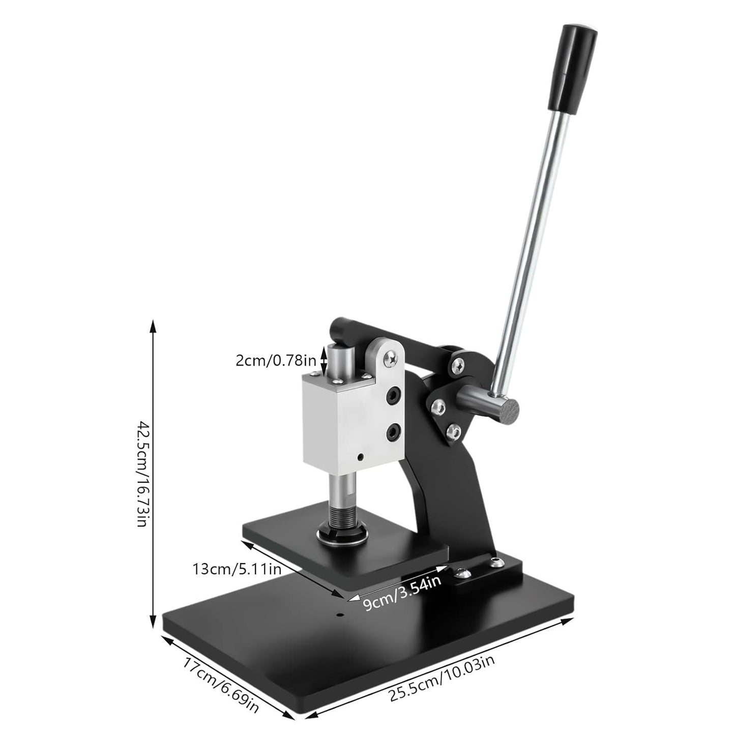 Manual Leather Cutting Machine, 5.12''x3.54'' Leather Embossing Stamping Machine Press Molding Machine for PVC Sheet, Fabric, Silicone, Paper