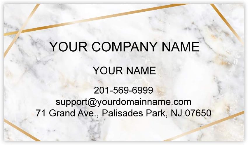 Custom Premium Business Cards, Full color - Marble (350gsm-Thick paper), Made in The USA (Lines)