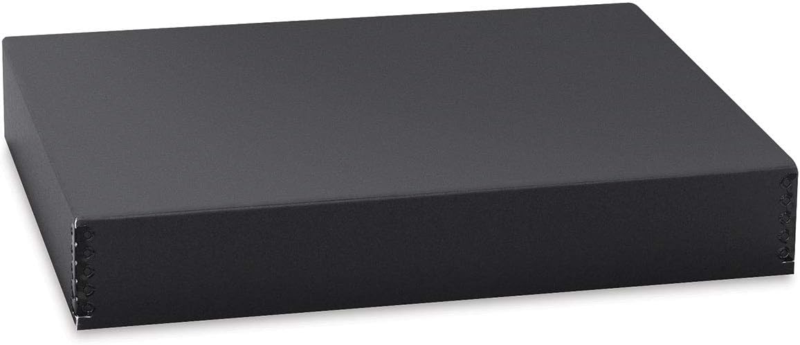 Lineco 17x22" Archival Print Storage Box, Drop Front Design, 3.0" Deep, Exterior Color: Black