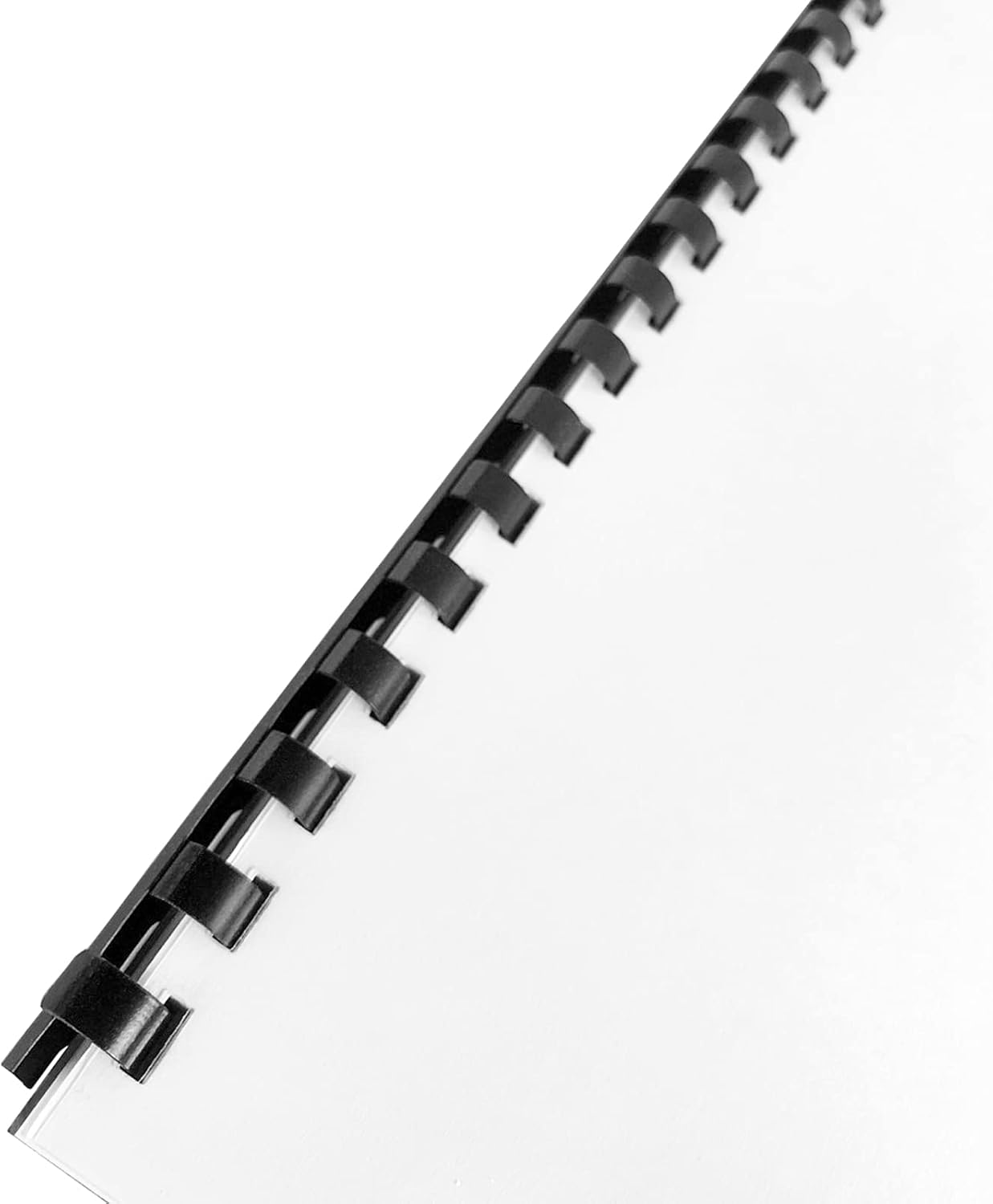 TOTiyea 100 Pack Plastic Comb Binding Spines,3/8 Inch Diameter,60 Sheet Capacity,Letter Size (8.5x11 Inches) Black Binding Combs
