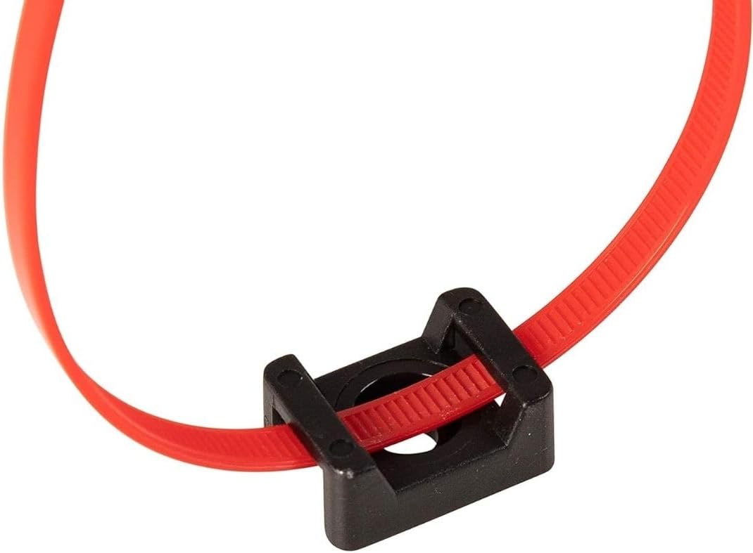 GTSE 100 Pack Of Black Screw Mounts, Zip Ties Up To 0.2" Wide, Saddle Type Zip Tie Anchors