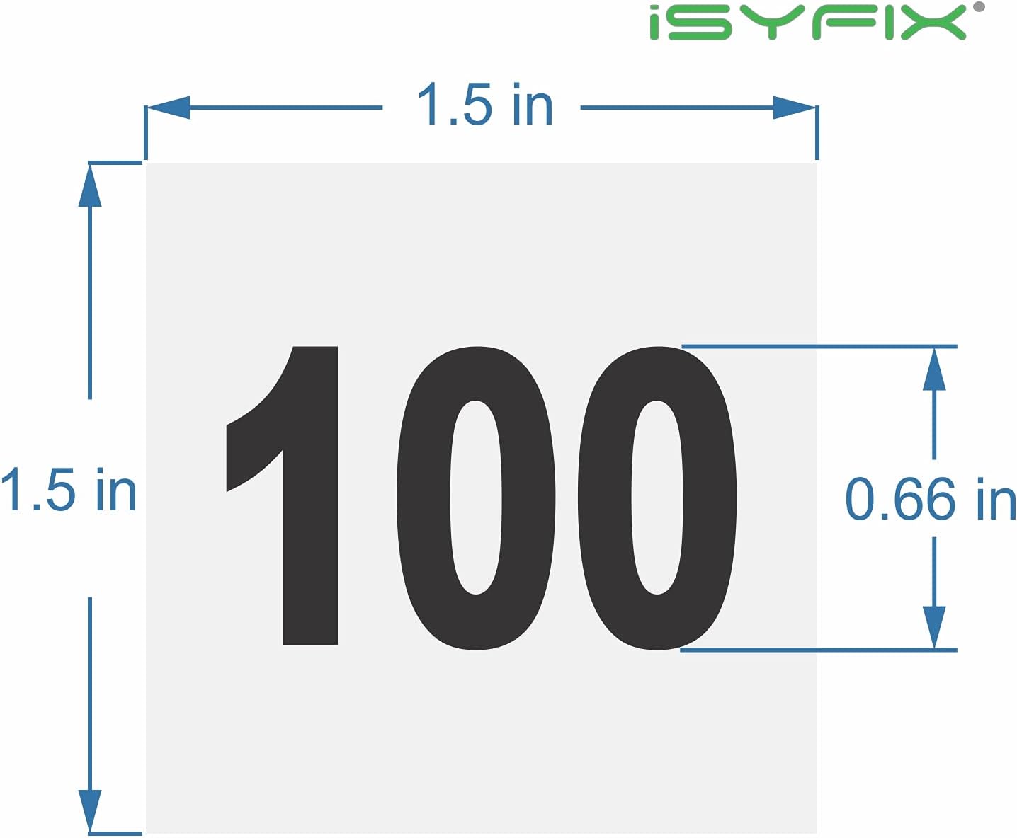 iSYFIX White Consecutive Number Stickers – 1 to 100, 1.5-inch, 1 set – Vinyl Self Adhesive Premium Decal, Ideal for Inventory, Storage, Organizing, Boxes, Bins, Toolbox, Lockers & More, Indoor/Outdoor