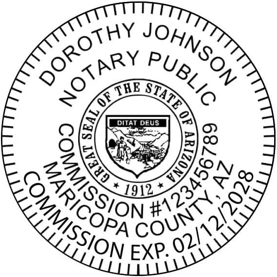 Custom Notary Embosser, Customizable for 37 Total States, Embossed Notary Seal | Great for Official Documents and Paperwork | Great Way to Certify Your Documents (Arizona)