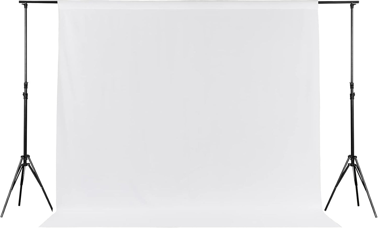 Joccun 10X10FT White Backdrop Background for Photography,Polyester Backdrop Curtain Background Screen for Photography,Photoshoot,Video Recording,Studio(10X10ft,White)