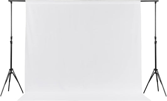 Joccun 5X7FT White Backdrop Background for Photography,Polyester Backdrop Curtain Background Screen for Photography,Photoshoot,Video Recording,Studio(5X7ft,White)