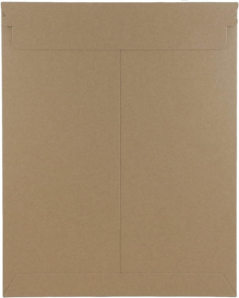 JAM PAPER Stay-Flat Photo Mailer Envelopes with Peel & Seal Closure - 9 3/4 x 12 1/4 - Brown Kraft - Sold Individually