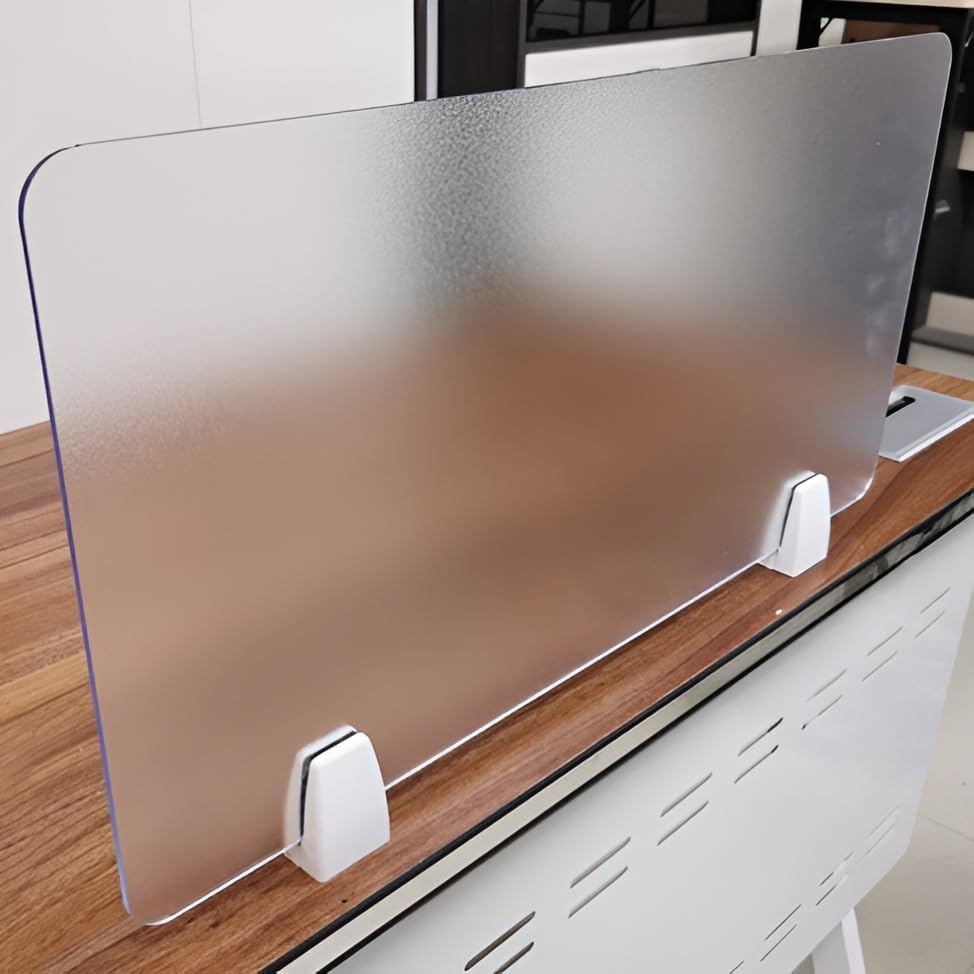 Nisorpa 4PCS Desk Dividers Privacy Desk Panel,Frosted Acrylic Partitions with Clips,Classroom Privacy Shield for Student Desks Protective Noise and Visual Guard for Office,School - 23.6 "L X 15.8 "W