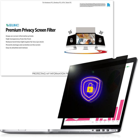 15.6 Inch - 16:9 Aspect Ratio - Laptop Privacy Screen Filter for Widescreen Laptop - Notebook - Anti-Glare - Anti-Scratch Protector Film for Data confidentiality