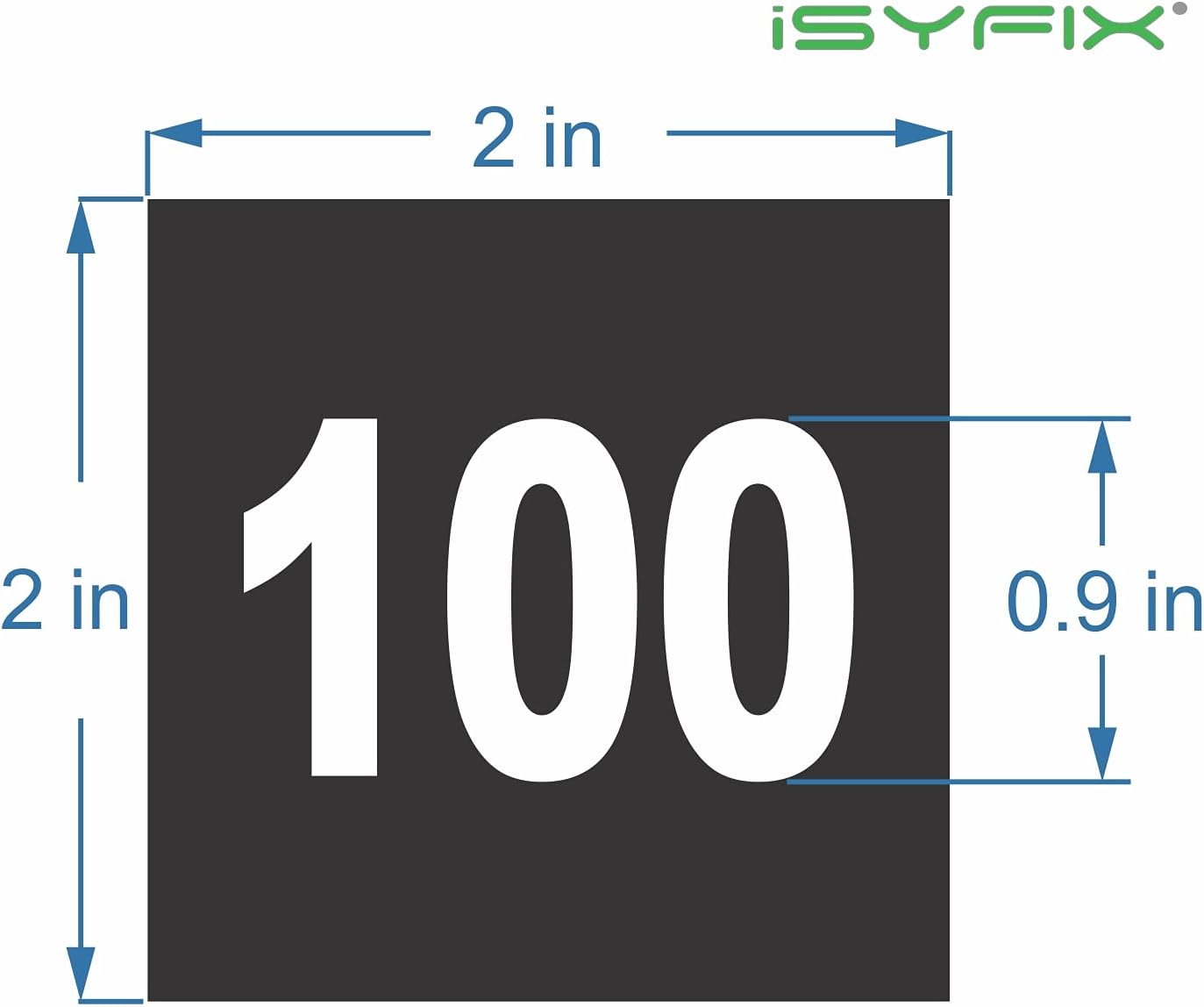 iSYFIX Black Consecutive Number Stickers – 1 to 100, 2-inch, 1 Set – Vinyl Self Adhesive Premium Decal, Ideal for Inventory, Storage, Organizing, Boxes, Bins, Toolbox, Lockers & More, Indoor/Outdoor