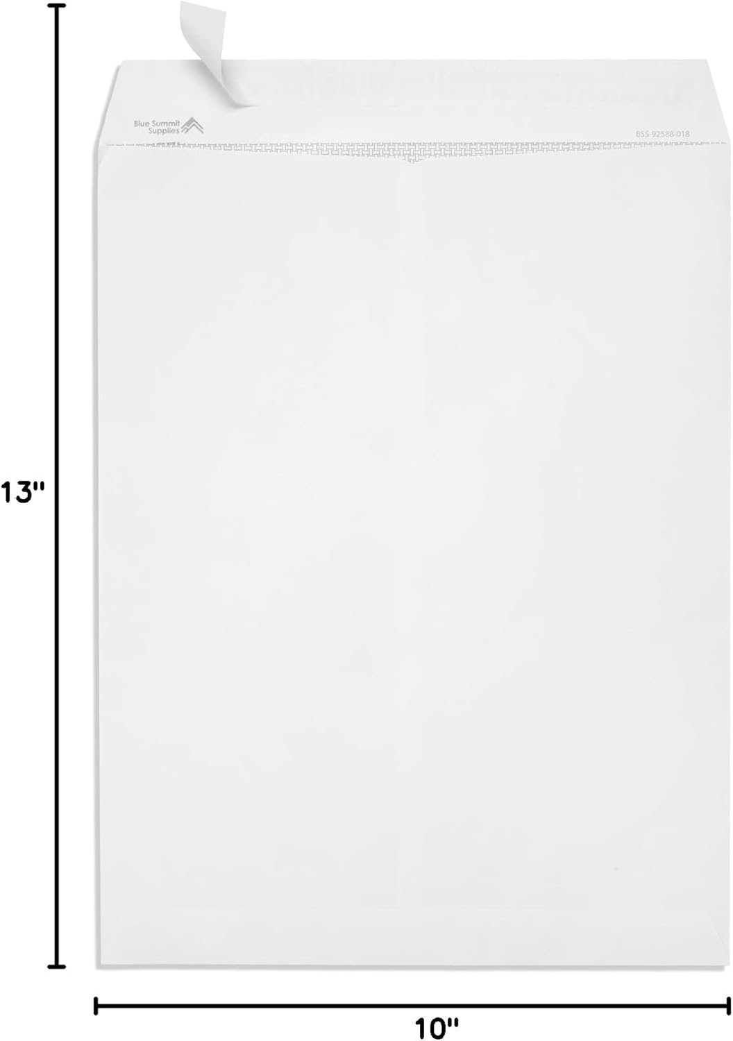 Blue Summit Catalog Envelopes, 10 x 13 Peel & Seal Envelopes, White Wove with Center Seam, 100 Envelopes