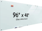 MaxGear Glass Whiteboard Wall Mounted, Frameless Magnetic Dry Erase Board by MaxGear