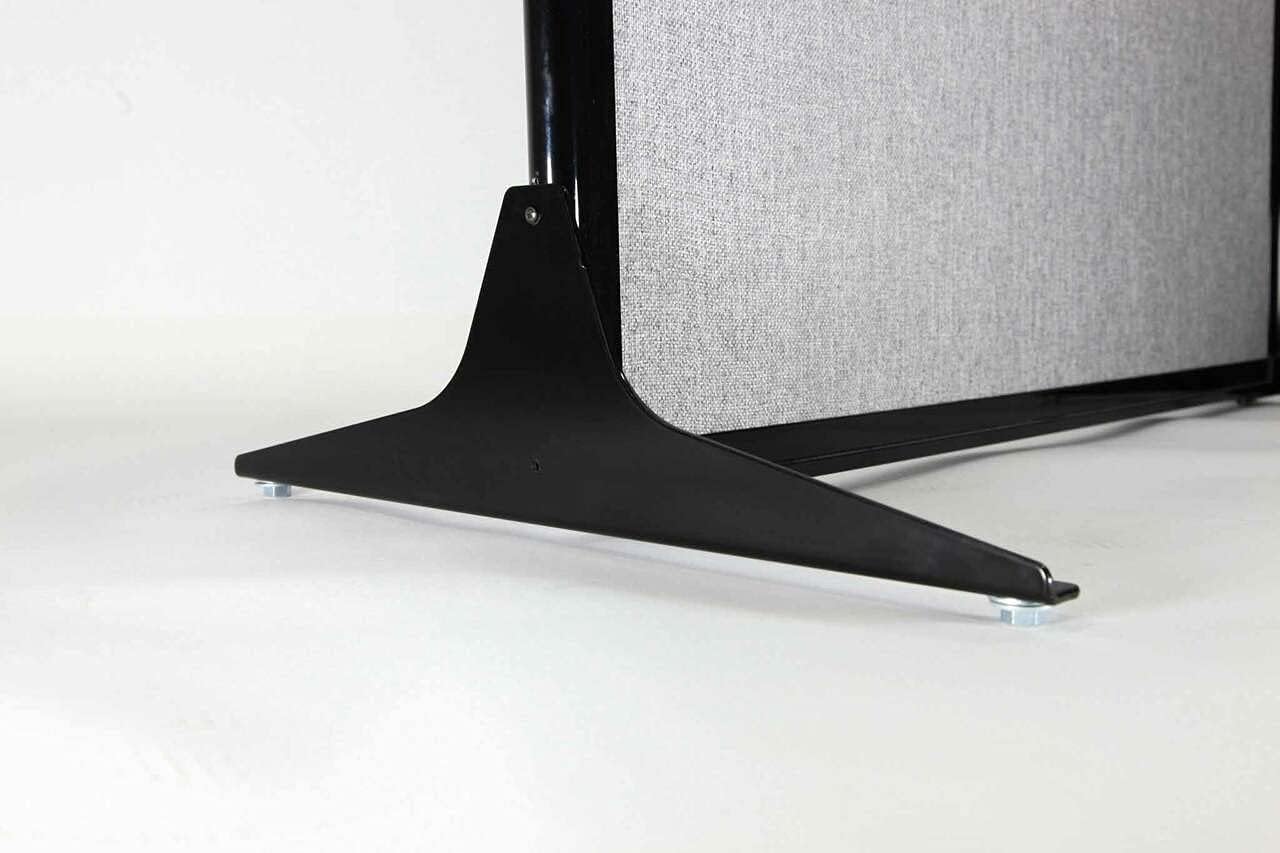 Versare Workstation Partition | Portable Wall Divider | Modern Office Cubicle | Free Standing Privacy Screen | Flexible Work Space | 66" x 70" W/Window, Blue Spruce Fabric Panels