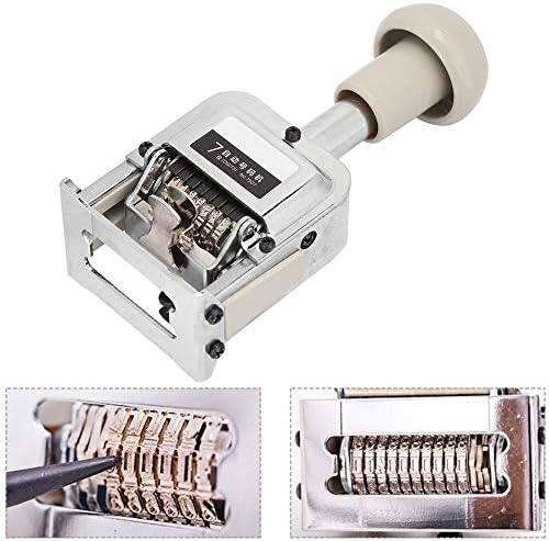 Automatic Numbering Machine, 7 Digits Seal Automatic Transposition Numbering Machine Office Equipment School Supplies Business Numbering Stamps