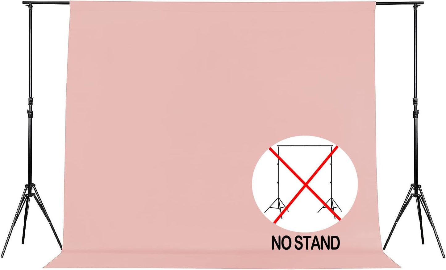 Joccun 8X10FT Light Pink Backdrop Background for Photography,Polyester Backdrop Curtain Background Screen for Photography,Photoshoot,Video Recording,Studio(8X10ft,Light Pink)