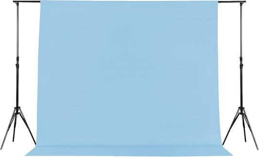 Joccun 8X10 FT Light Blue Backdrop Background for Photography,Polyester Backdrop Curtain Background Screen for Photography,Photoshoot,Video Recording,Studio(8X10ft,Light Blue)