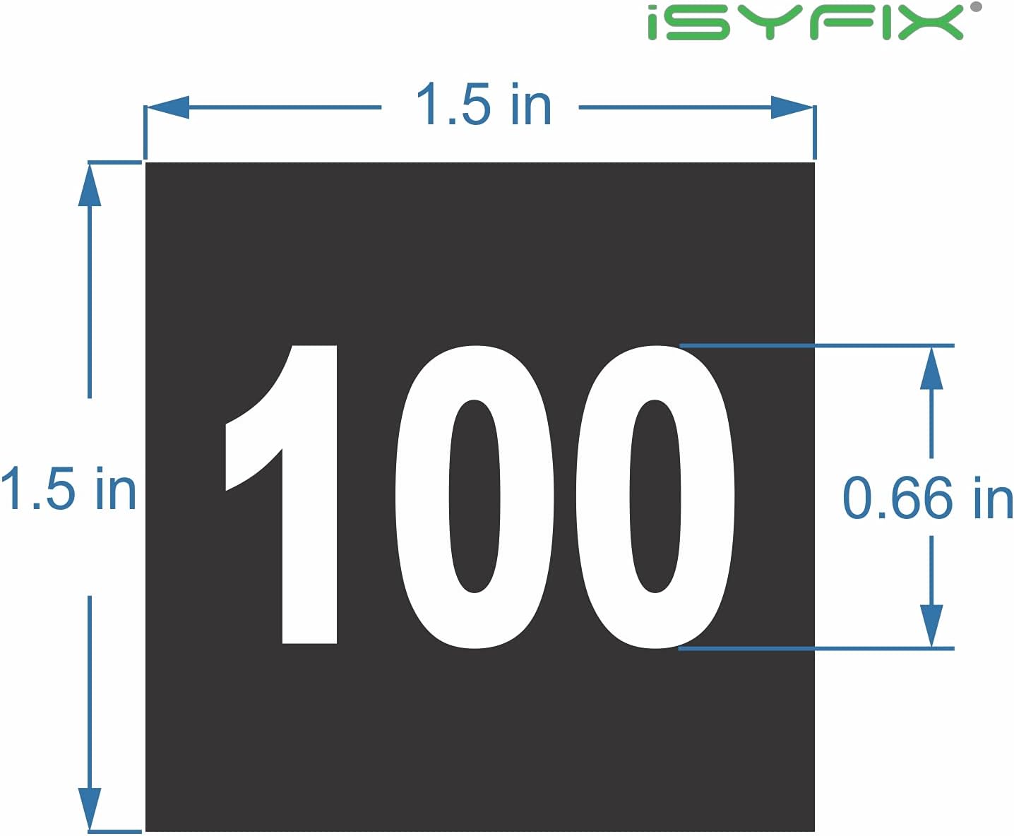iSYFIX Black Consecutive Number Stickers – 1 to 100, 1.5-inch, 1 set – Vinyl Self Adhesive Premium Decal, Ideal for Inventory, Storage, Organizing, Boxes, Bins, Toolbox, Lockers & More. Indoor/Outdoor