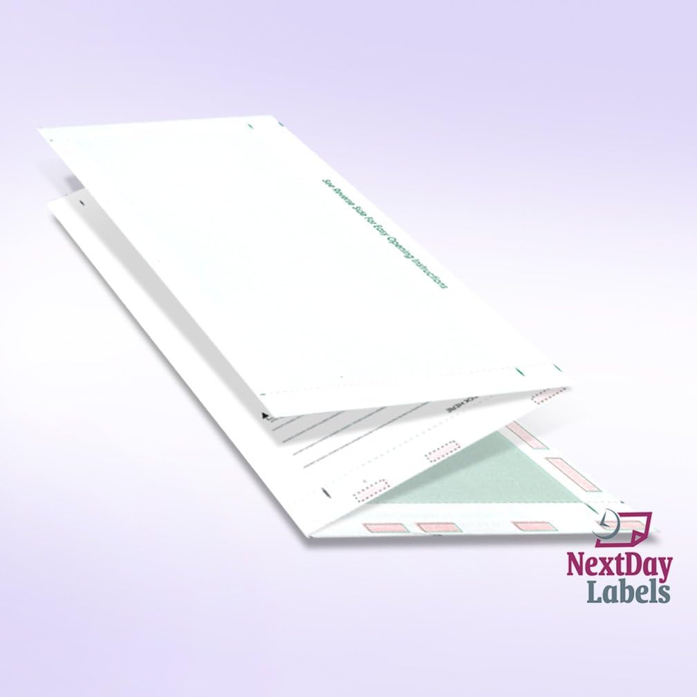 Next Day Labels - 8-1/2" x 11" Pressure Seal Self Mailer Checks (Green-250)