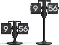 mooas Standing Height Adjustable Flip Desk Clock, Retro Vintage Analog Design by mooas