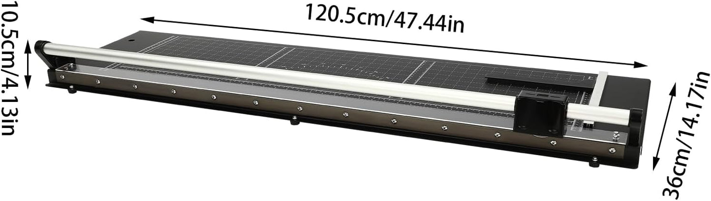 Rotary Paper Trimmer - Precision Cutting Tool with Self-Sharpening Blade for Photo Paper/Cardstock/Film, Heavy-Duty Craft Cutter for Scrapbooking & Office Use, Non-Slip Base & Angle Guide (36 inches)