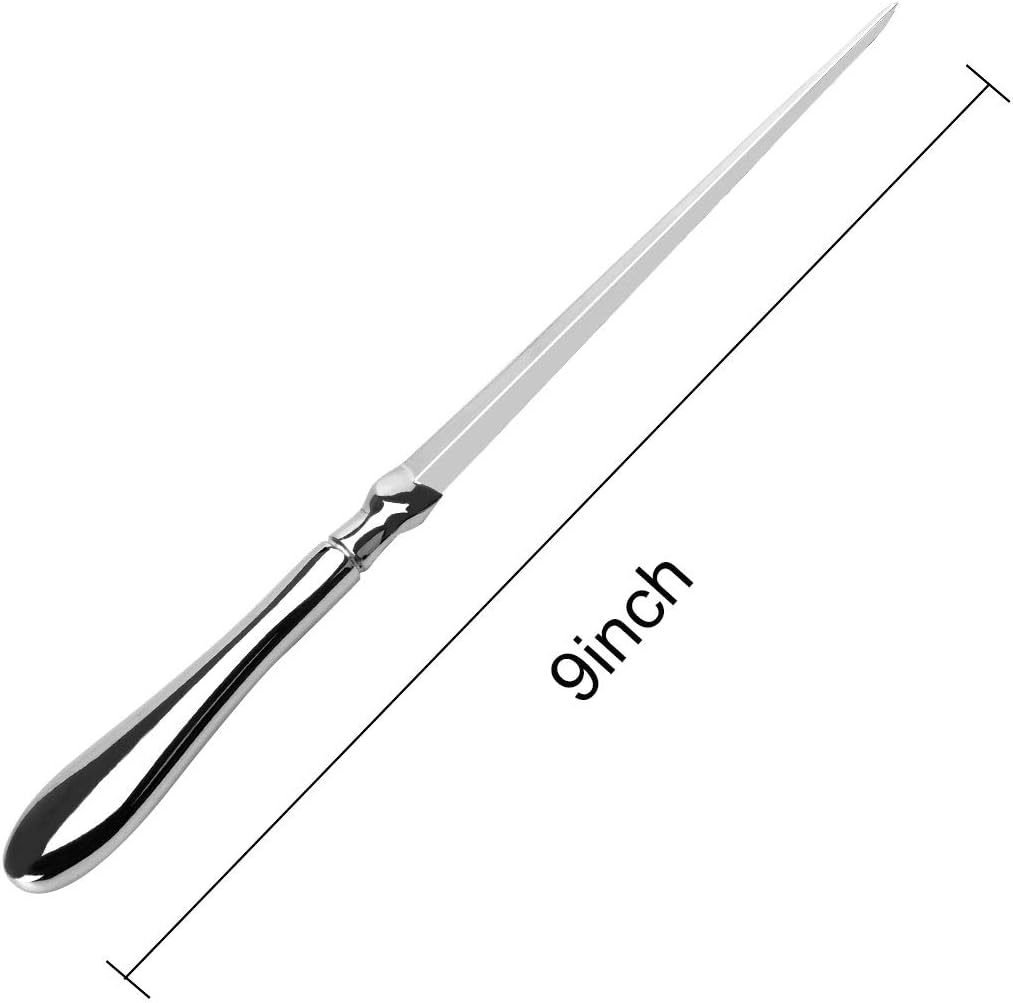 Letter Opener, 1 PCS Silver Envelope Opener Knifes, Metal Letter Opening Knife, 9 Inches Envelope Slitter (Sliver 1PCS)