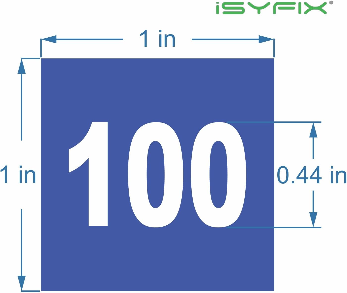 iSYFIX Blue Consecutive Number Stickers – 1 to 100, 1-inch, 1 Set – Vinyl Self Adhesive Premium Decal, Ideal for Inventory, Storage, Organizing, Boxes, Bins, Toolbox, Lockers & More, Indoor/Outdoor