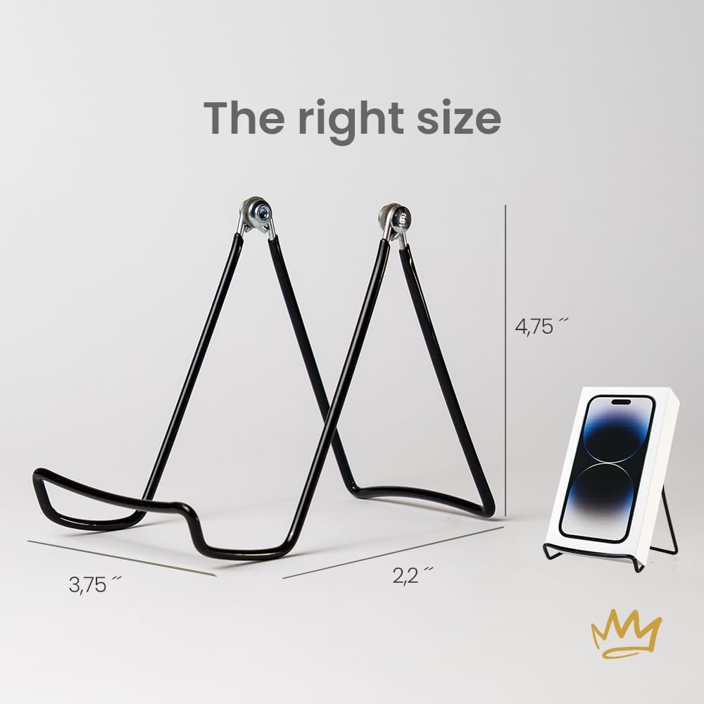 KINGDOM SOLUTIONS MADE IN USA 12-Pack Sturdy & Durable Adjustable Metal Easels to Display Books, Frames, Comics, Plates & More - Unique on the Market