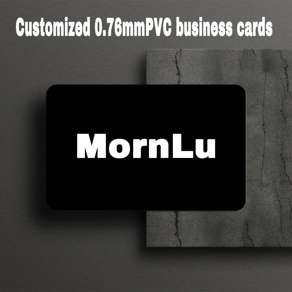 Custom Business Cards PVC Waterproof Add Photo/Text/Logo Print Your Own Business Cards Personalized Double-sided Printed Glossy Matte Frosted 0.76mm Thickness -200pcs