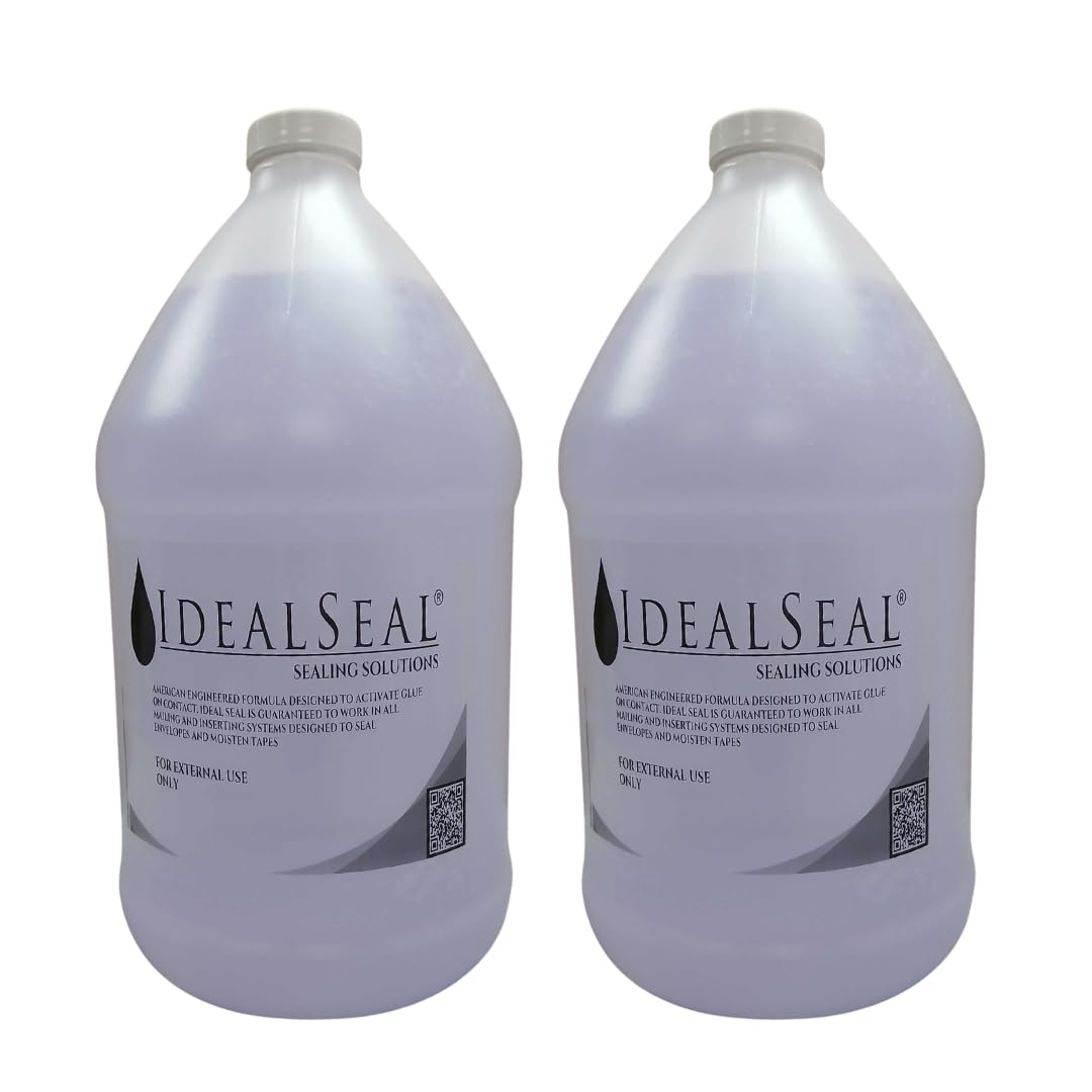 PB 608-0 E-Z Seal Sealing Solution Genuine Compatible IDEALSEAL Half Gallon (64 oz) of Sealing Solution DM Series Mailing Systems (2-Half-Gallons)