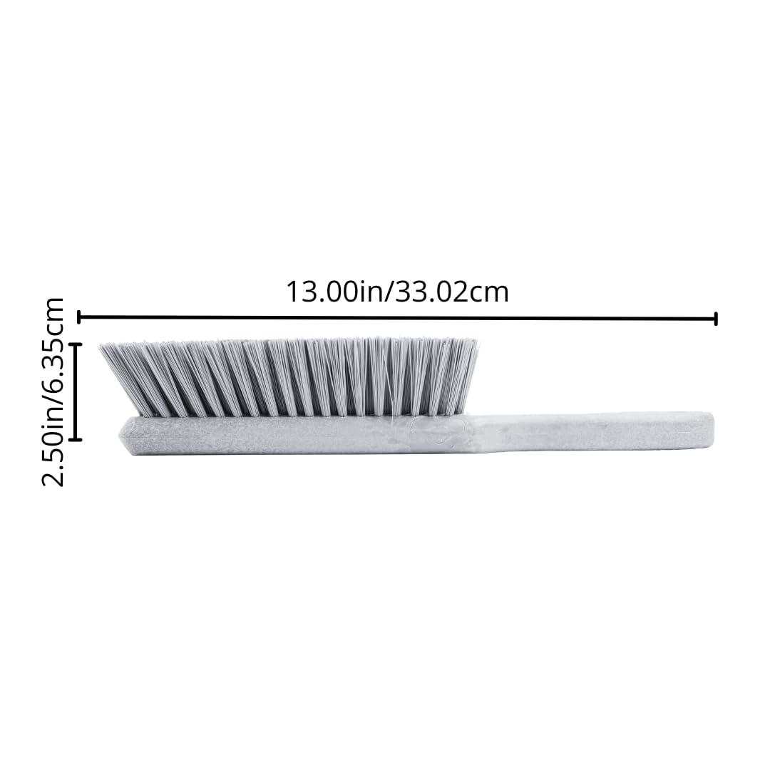 SPARTA Handheld Soft Counter Brush 8 Inch Bristle Span, Multi-Use Dust Brush with 5 Inch Handle for Tables, Countertops, and Delicate Surfaces, Polyester, Brown