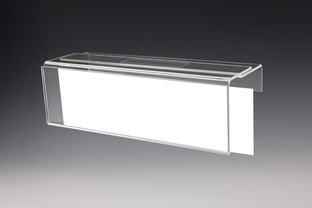 Adjustable Cubicle Name Plate Holders Single-Sided by Plastic Products Mfg - Expands from 2” up to 3” wide using our clear removable magic tape (25 Pack) - Cubicle Name Plates By Plastic Products Mfg.