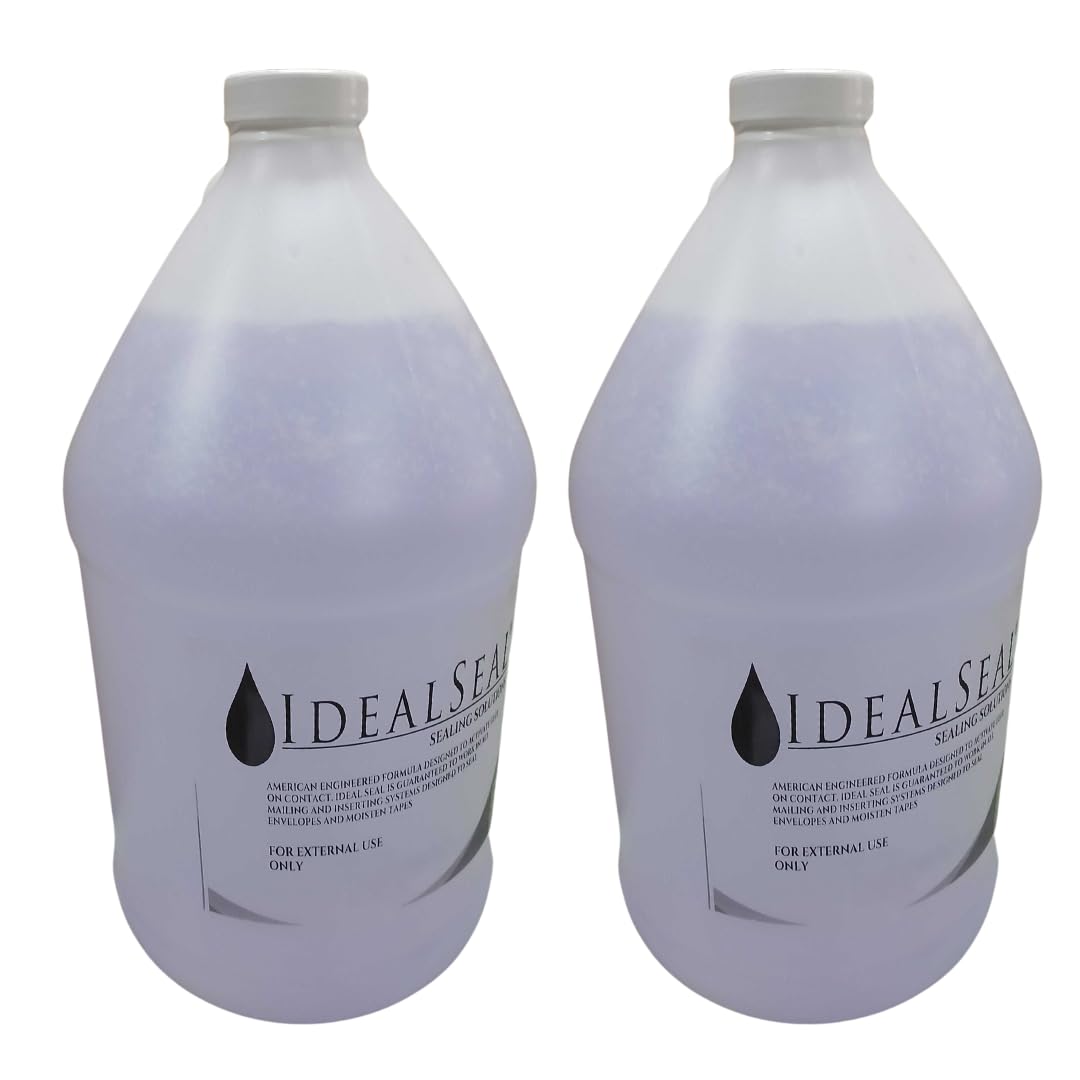 PB 608-0 E-Z Seal Sealing Solution Genuine Compatible IDEALSEAL Half Gallon (64 oz) of Sealing Solution DM Series Mailing Systems (2-Half-Gallons)