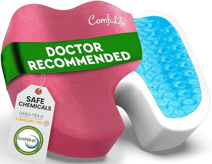 ComfiLife Premium Gel & Memory Foam Seat Cushion – Doctor Recommended Office by ComfiLife