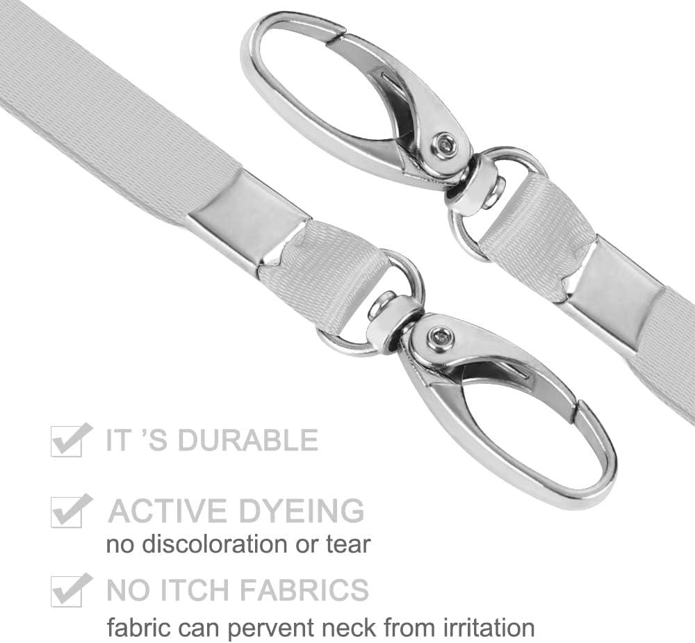 Lanyards for Id Badges Holder Bulk Lanyard with Clip Swivel Hooks for Name Tag ID Badge Holder,Students, Employees
