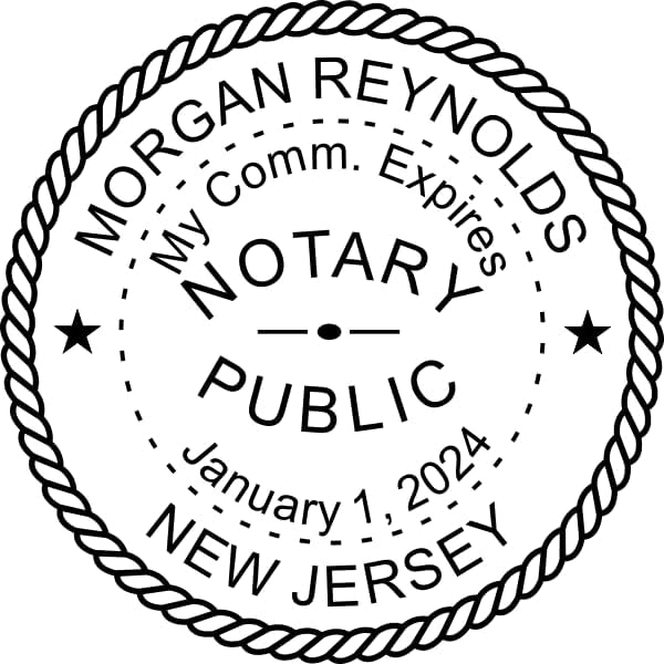 Custom Notary Embosser, Customizable for 37 Total States, Embossed Notary Seal | Great for Official Documents and Paperwork | Great Way to Certify Your Documents (New Jersey)