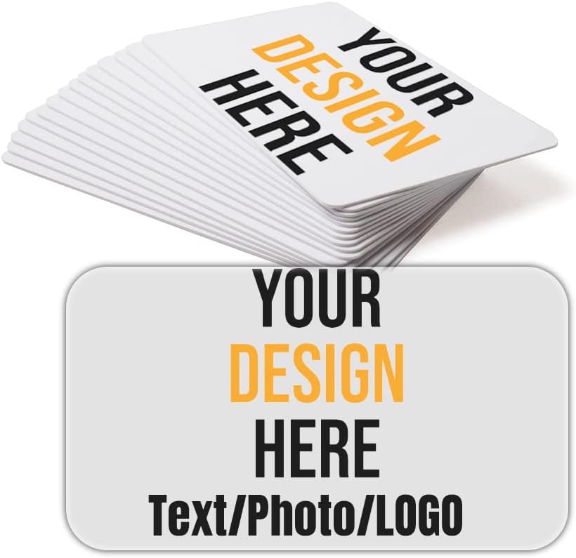 Custom Business Cards PVC Waterproof Add Photo/Text/Logo Print Your Own Business Cards Personalized Double-sided Printed Glossy Matte Frosted 0.76mm Thickness -50pcs