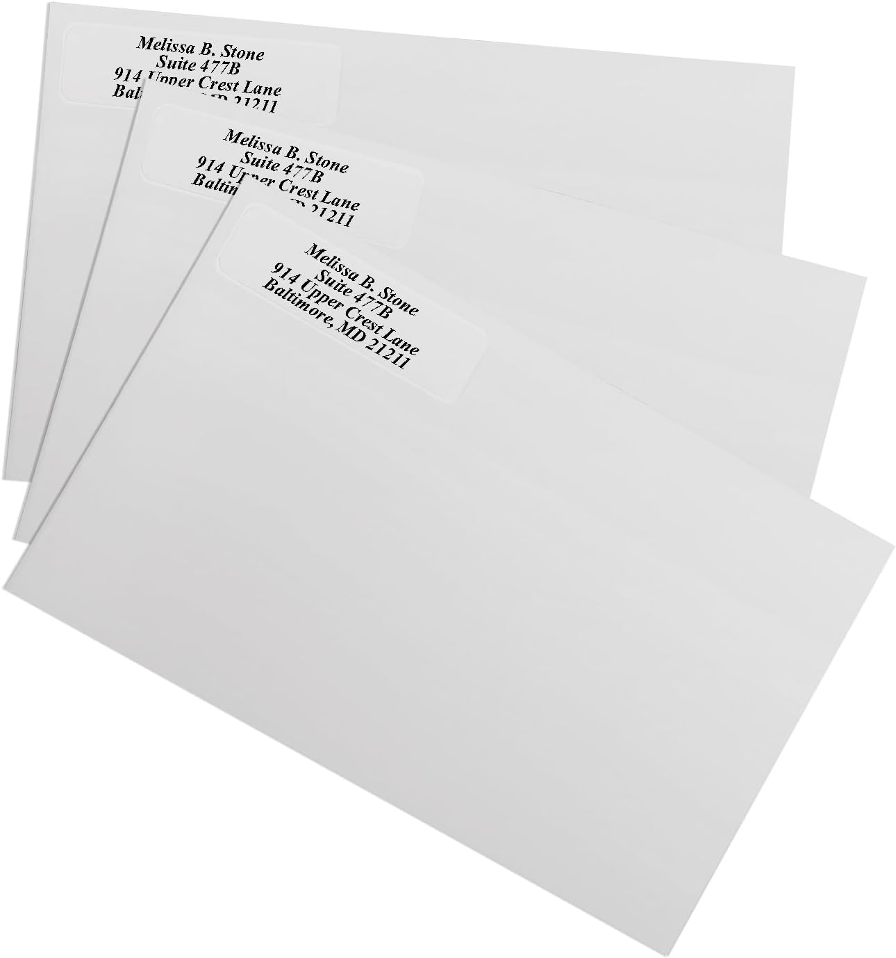 Clear Personalized Return Address Labels with Elegant Dispenser - Roll of 250 Custom See Through Transparent Stickers