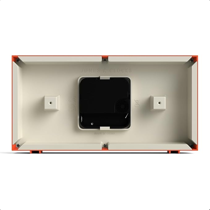 JONES CLOCKS® Odeon Desk Clock | Modern Rectangular Design | Orange | Stylish - Image 7